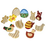 Holzfiguren Ostern 12er Set