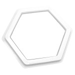 Stempelkissen blanko, Hexagon