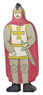 Ritter mit rotem Mantel