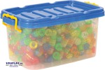 Stapelhütchen transparent, 1000 Stück mit Box