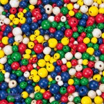 Holzperlen bunt 250g