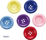 Knöpfe bunt 25er Set, 30mm